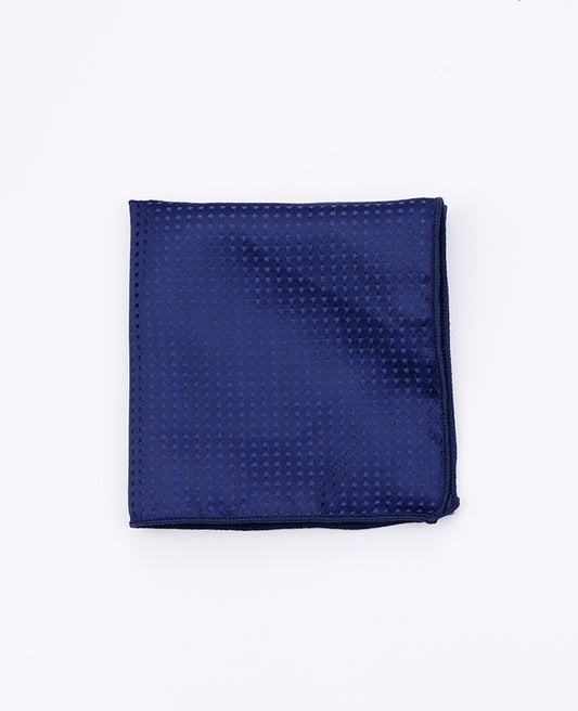 Pochette de Costume Bleu n°3 à Pois en Polyester «Louis»