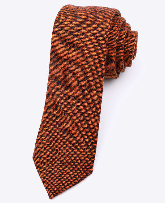 Cravate Orange Homme en Laine | Claude - Unipap's
