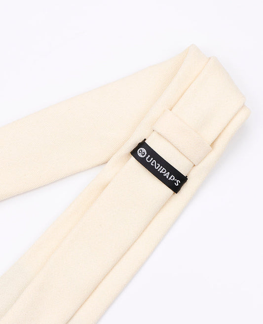 Cravate Blanc Homme en Effet Velours | Simon - Unipap's