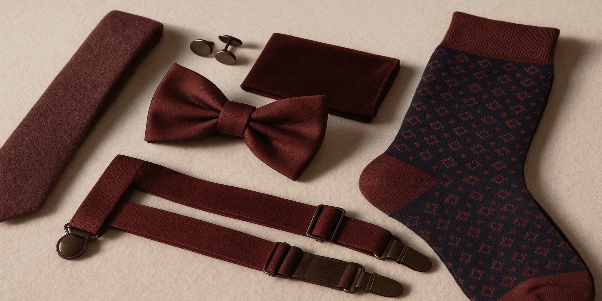 Pourquoi les accessoires de costume bordeaux sont-ils parfaits pour l’hiver ? Image