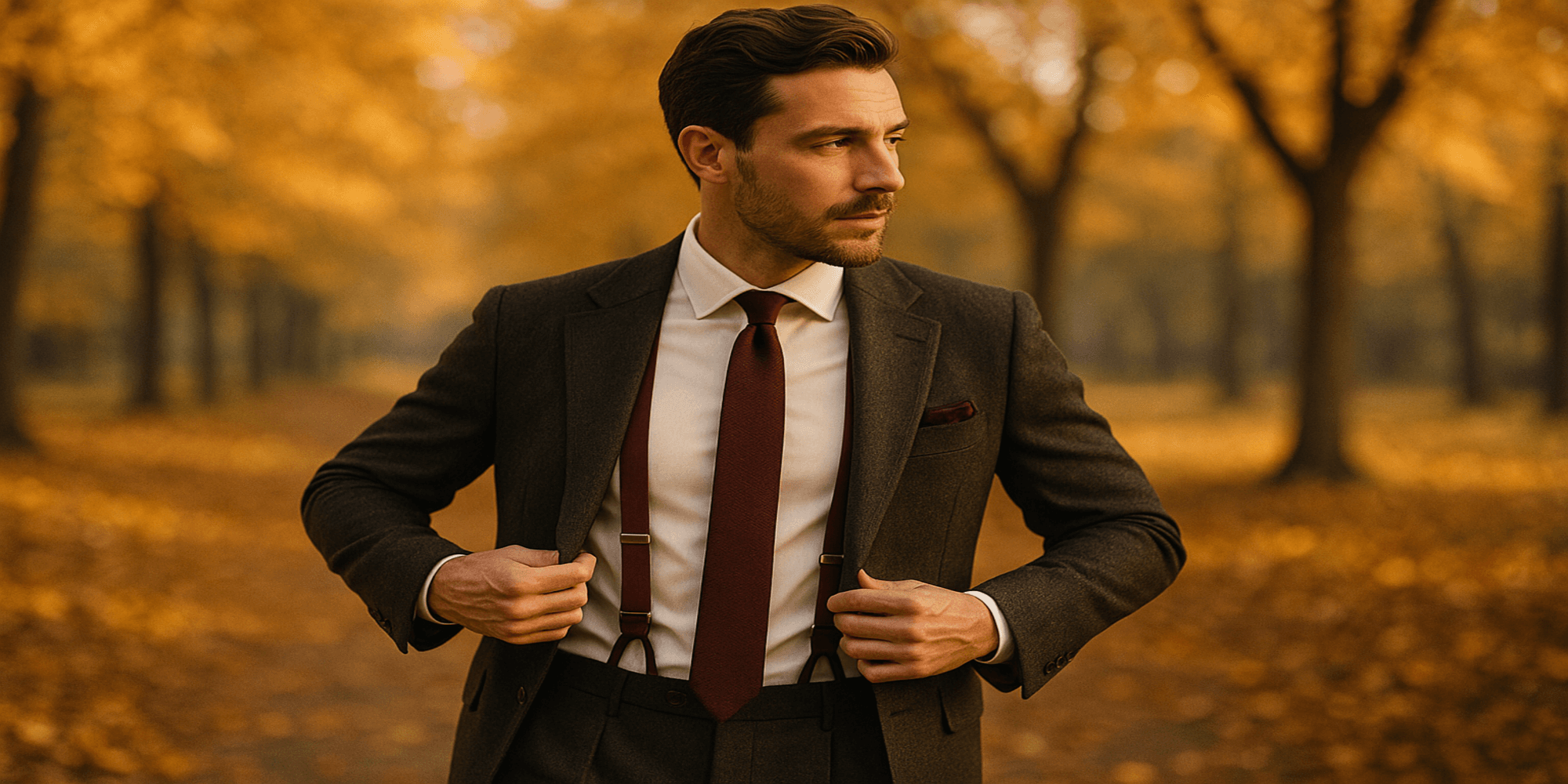 Pourquoi choisir des bretelles pour sublimer un costume élégant en automne ? Image