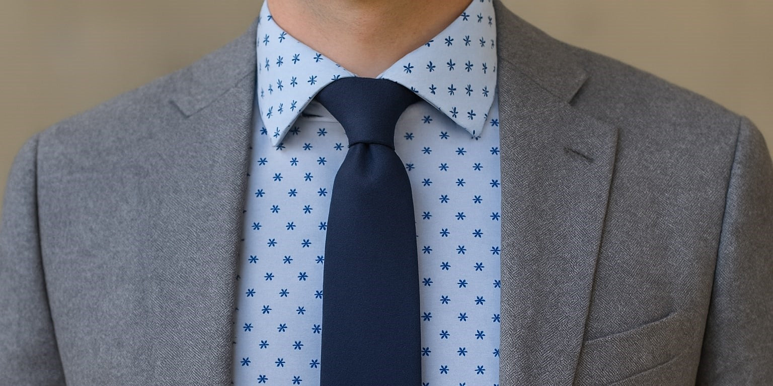 Comment associer sa cravate à une chemise à motifs pour un look homme élégant ? Image