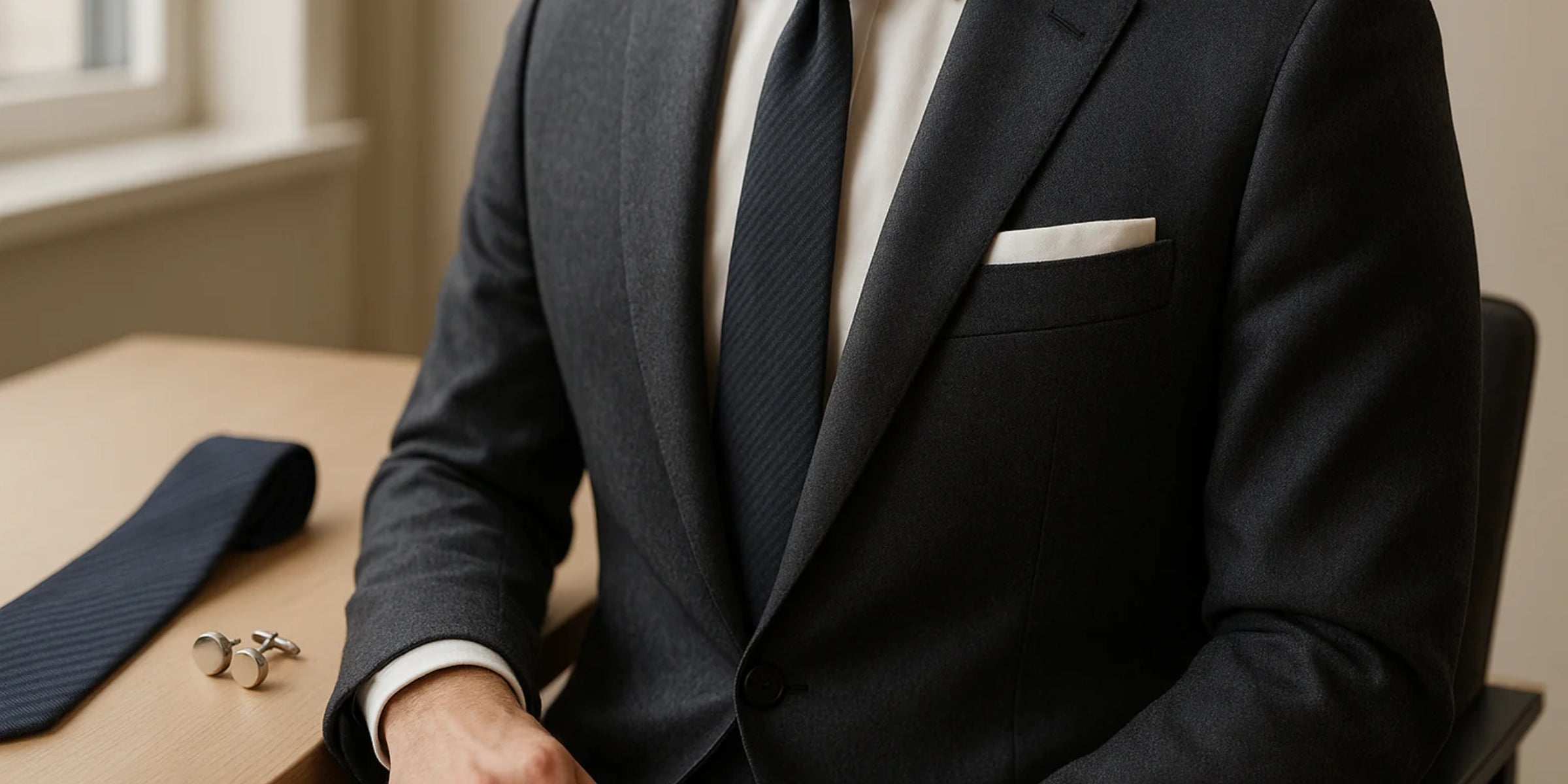 Comment choisir une pochette de costume pour un look homme élégant au bureau ? Image