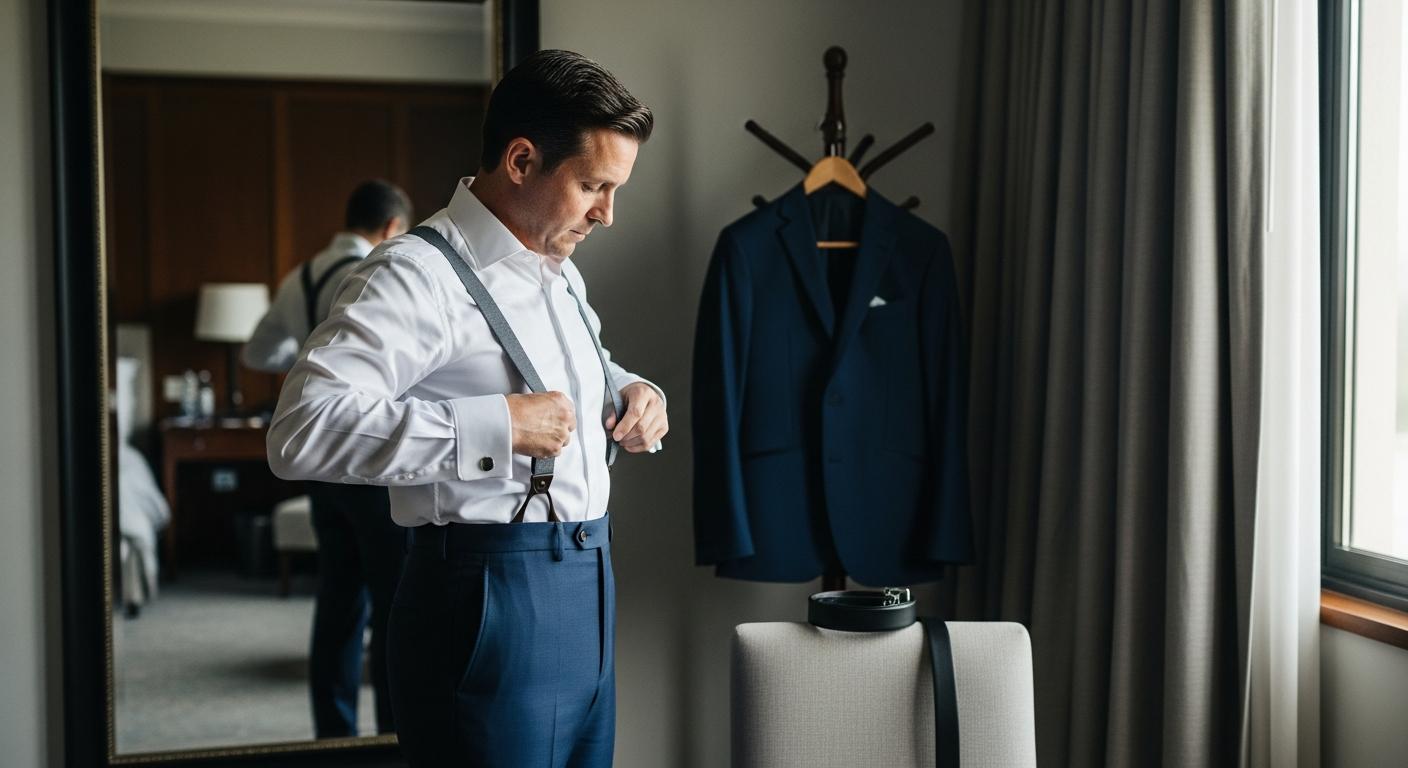 Bretelles homme ou ceinture : que porter avec un costume ? Image