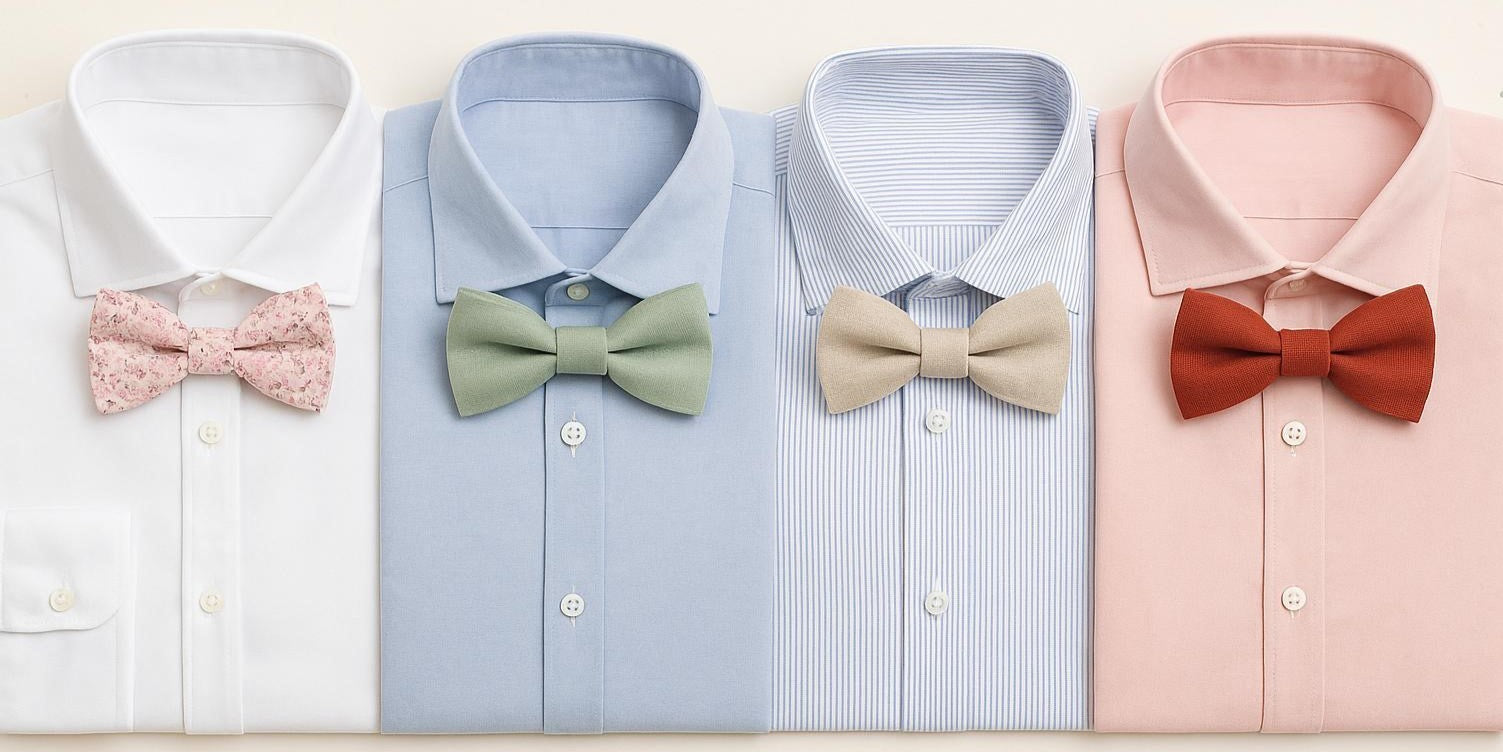 Comment bien assortir votre nœud papillon à la couleur de votre chemise ? Image