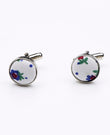 Boutons de Manchette Liberty Blanc n°1 en Coton | Gaspard - Unipap's