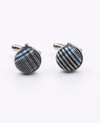 Boutons de Manchette Tartan Gris n°1 en Coton | Marcel - Unipap's