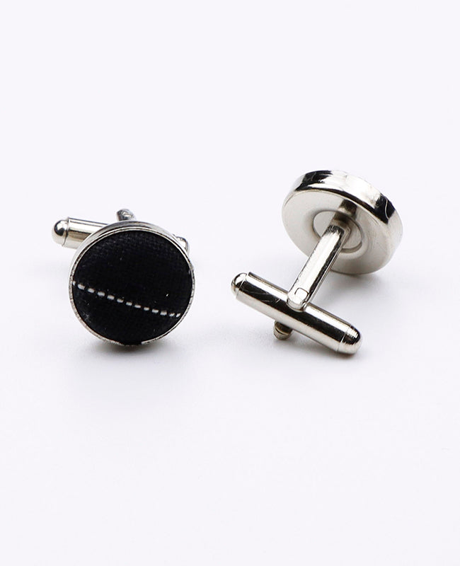 Boutons de Manchette Tartan Noir n°2 en Coton | Marcel - Unipap's