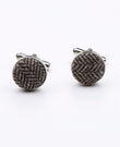 Boutons de Manchette Tartan Gris n°3 en Laine | Norbert - Unipap's