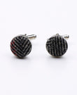 Boutons de Manchette Tartan Gris n°4 en Laine | Norbert - Unipap's