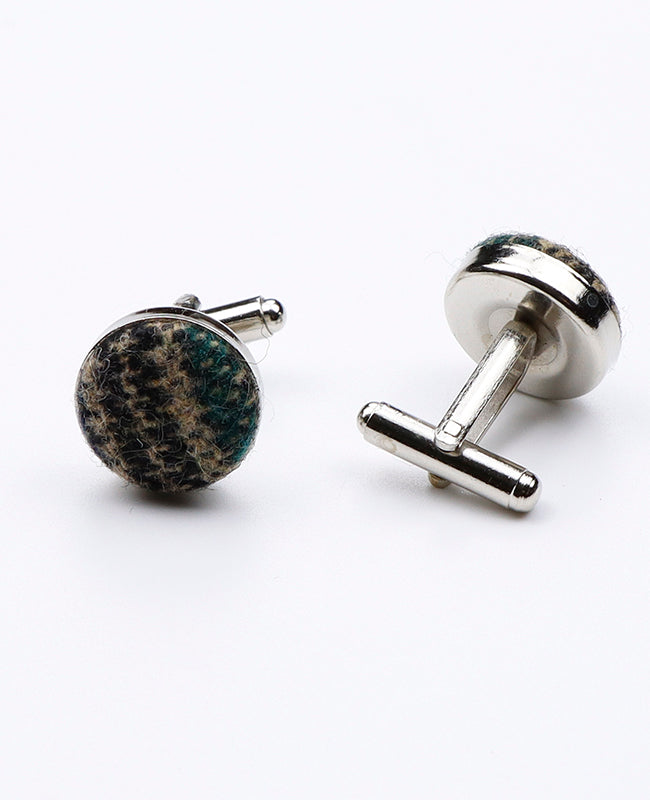 Boutons de Manchette Tartan Gris n°5 en Laine | Norbert - Unipap's