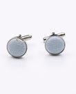 Boutons de Manchette Bleu n°6 en Lin | Basile - Unipap's