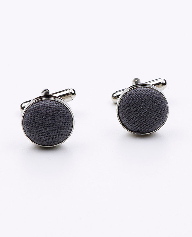 Boutons de Manchette Gris en Lin | Basile - Unipap's