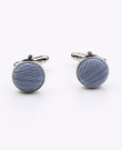 Boutons de Manchette Bleu n°2 en Polyester | Augustin - Unipap's