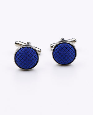 Boutons de Manchette Bleu n°2 en Polyester | Martin - Unipap's