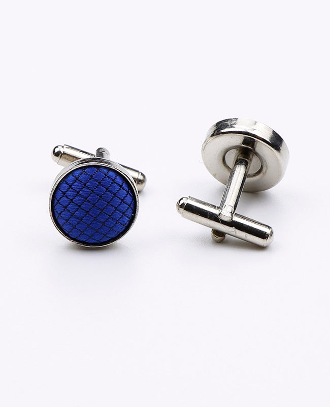 Boutons de Manchette Bleu n°2 en Polyester | Martin - Unipap's