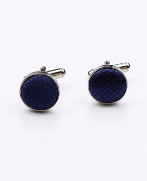 Boutons de Manchette Bleu n°3 en Polyester | Martin - Unipap's