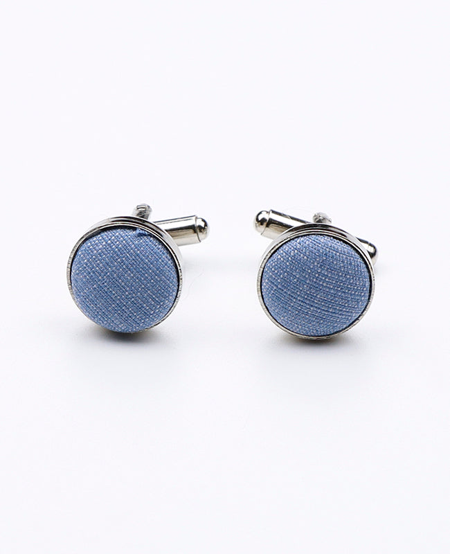 Boutons de Manchette Bleu n°3 en Polyester | Octave - Unipap's