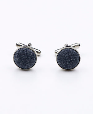 Boutons de Manchette Bleu n°7 en Polyester | Octave - Unipap's