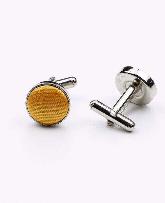 Boutons de Manchette Jaune n°1 en Polyester | Anatole - Unipap's