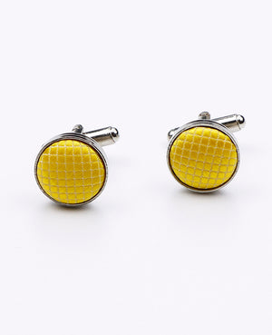 Boutons de Manchette Jaune en Polyester | Martin - Unipap's