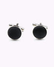 Boutons de Manchette Noir en Polyester «Lucien»