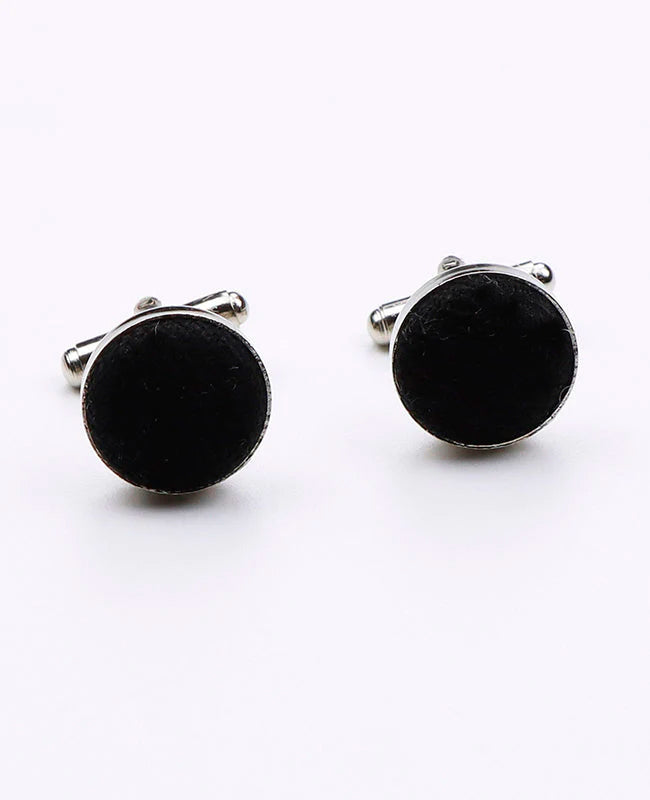 Boutons de Manchette Noir en Polyester «Augustin»