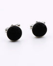 Boutons de Manchette Noir en Polyester «Augustin»