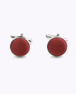 Boutons de Manchette Rouge n°1 en Polyester «Lucien»