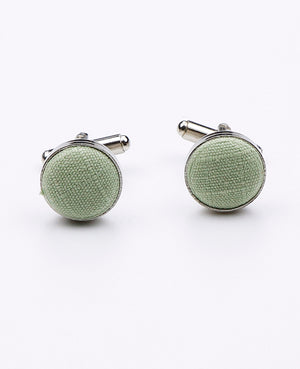 Boutons de Manchette Vert n°1 en Coton | Oscar - Unipap's