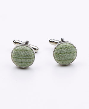 Boutons de Manchette Vert n°2 en Polyester | Augustin - Unipap's