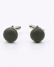 Boutons de Manchette Vert n°3 Homme en Coton | Edgard | Unipap's
