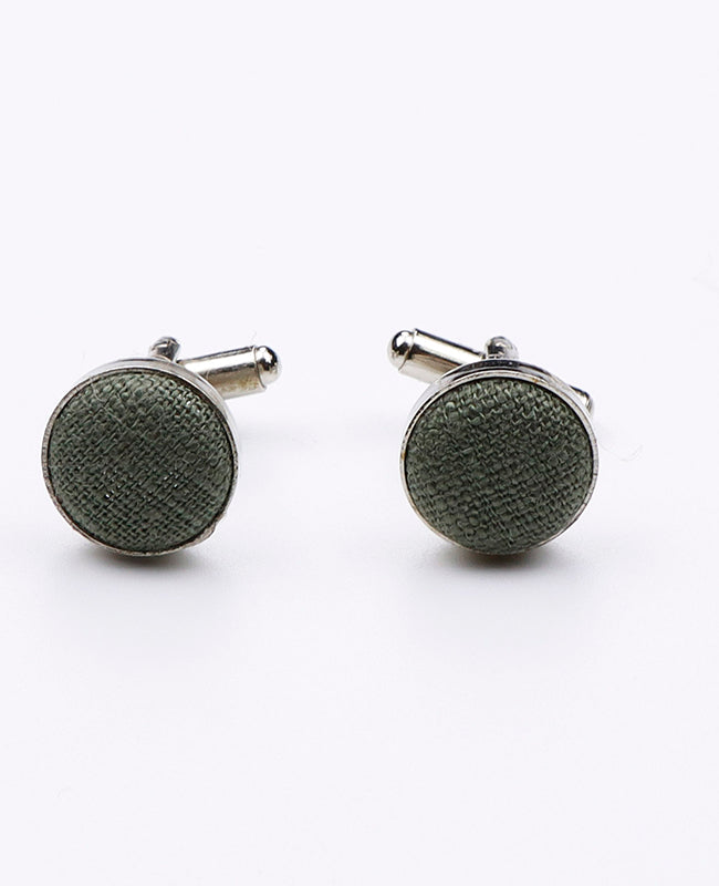 Boutons de Manchette Vert n°3 Homme en Coton | Edgard | Unipap's