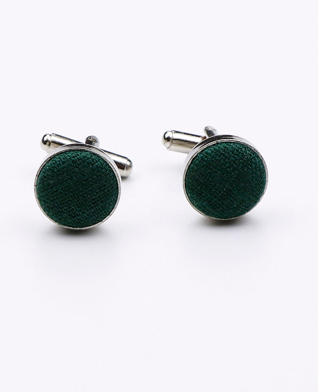Boutons de Manchette Vert n°4 Homme en Coton | Edgard | Unipap's