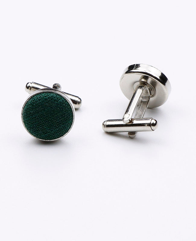 Boutons de Manchette Vert n°4 Homme en Coton | Edgard | Unipap's