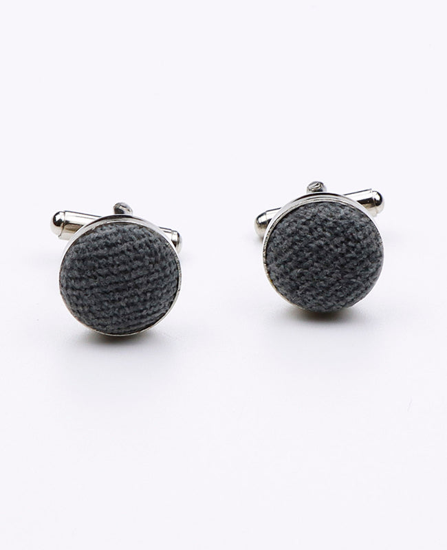 Boutons de Manchette Gris n°2 en Effet Velours | Simon - Unipap's