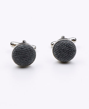 Boutons de Manchette Gris n°2 en Effet Velours | Simon - Unipap's