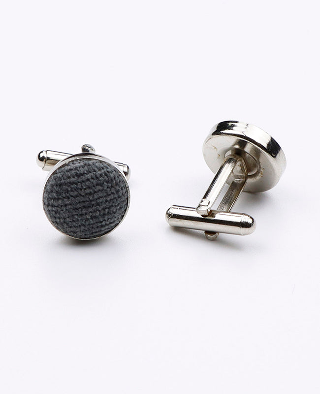 Boutons de Manchette Gris n°2 en Effet Velours | Simon - Unipap's