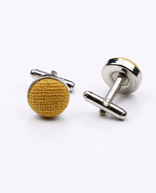 Boutons de Manchette Jaune n°2 en Effet Velours | Simon - Unipap's
