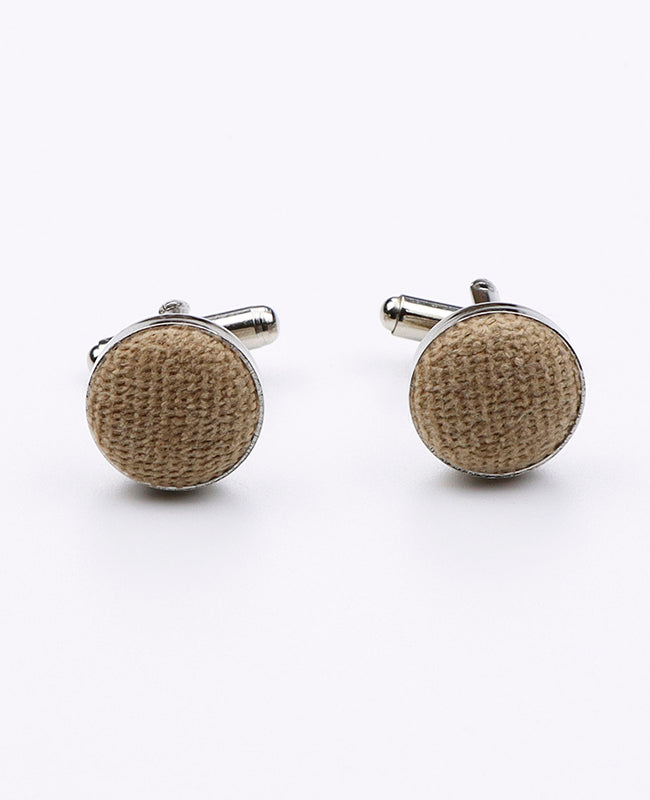 Boutons de Manchette Marron n°3 en Effet Velours | Simon - Unipap's