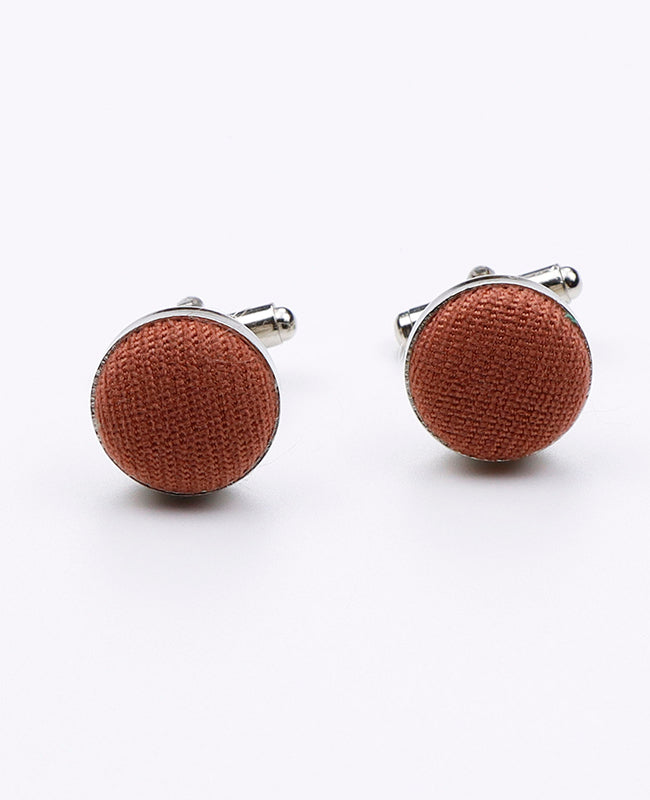 Boutons de Manchette Orange n°3 en Effet Velours | Simon - Unipap's