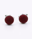 Boutons de Manchette Rouge n°1 en Effet Velours | Simon - Unipap's