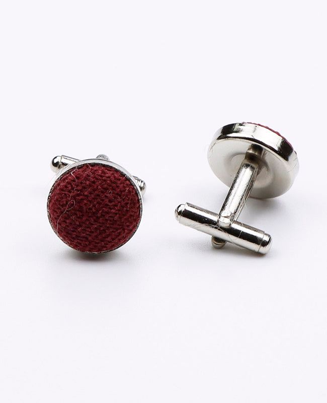Boutons de Manchette Rouge n°1 en Effet Velours | Simon - Unipap's