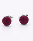 Boutons de Manchette Violet n°3 en Effet Velours | Simon - Unipap's