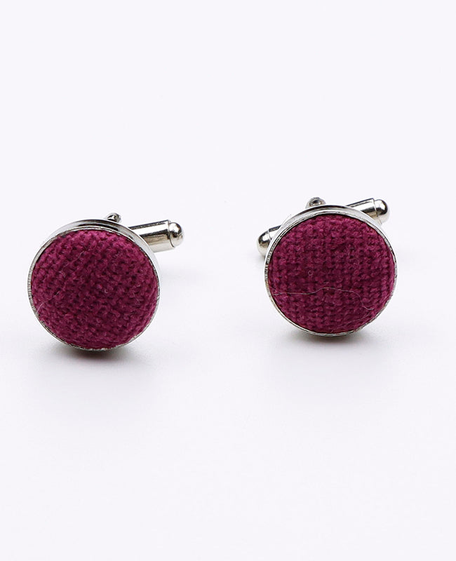 Boutons de Manchette Violet n°3 en Effet Velours | Simon - Unipap's