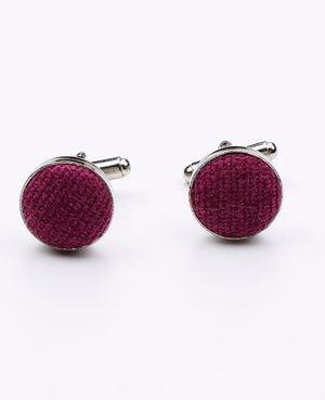 Boutons de Manchette Violet n°3 en Effet Velours | Simon - Unipap's