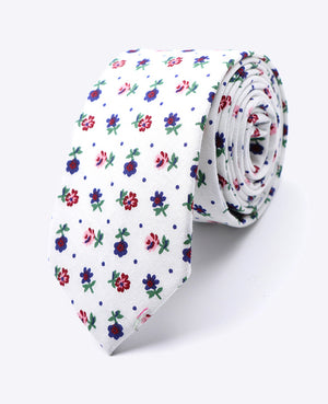 Cravate Liberty Blanc n°1 Homme en Coton | Gaspard - Unipap's