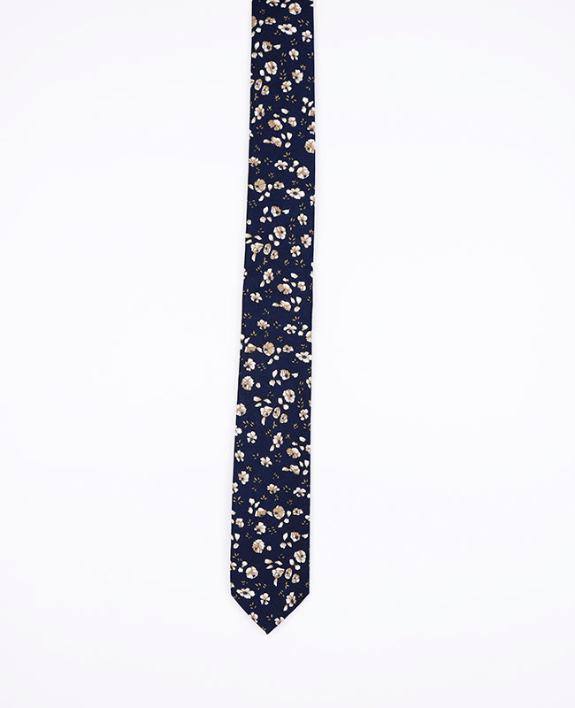 Cravate Liberty Bleu n°13 Homme en Coton «Gaspard»
