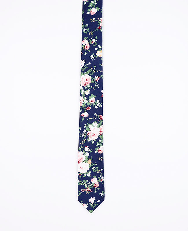 Cravate Liberty Bleu n°2 Homme en Coton | Charles - Unipap's