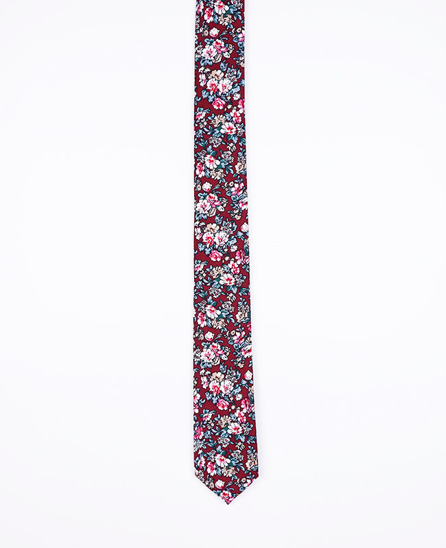 Cravate Liberty Rouge Homme en Coton | Charles - Unipap's